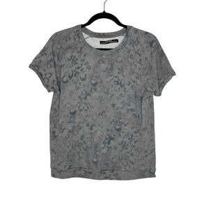 ALLSAINTS Shirt Sleeve Leopard lightweight sweatshirt Style top size US 4